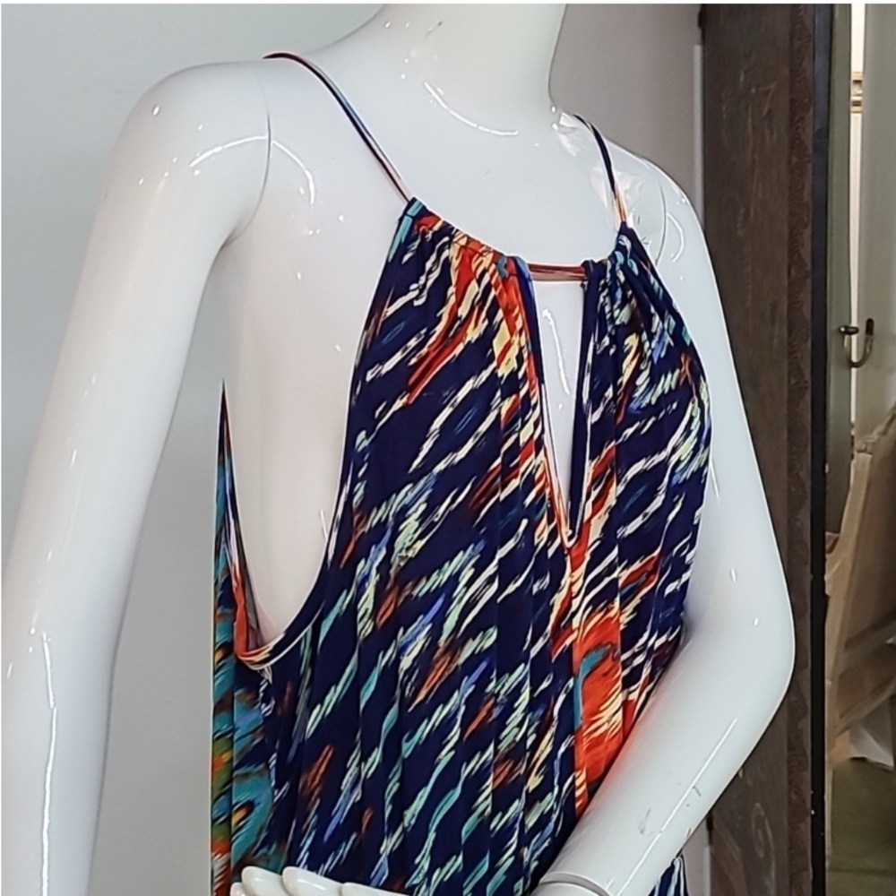 Bisou Bisou Michele Bohbot Multi-Color Maxi Dress would fit medium/large no tag